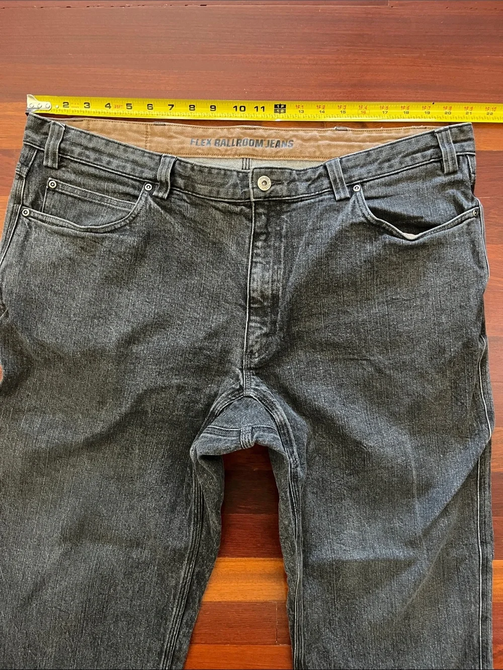 Mens 44x32 Duluth Flex Ballroom Jeans Gray